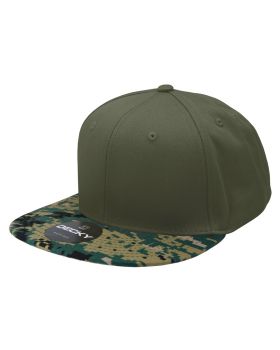 '6 Panel High Profile Structured Camo Snapback'