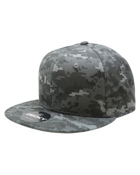 '6 Panel High Profile Structured Camo Snapback'