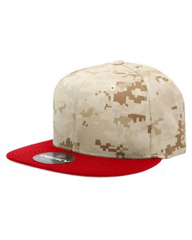 '6 Panel High Profile Structured Camo Snapback'