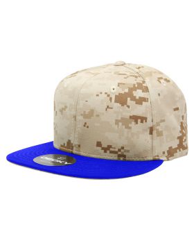 '6 Panel High Profile Structured Camo Snapback'