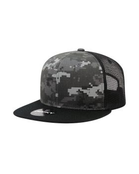 '6 Panel High Profile Structured Camo Trucker'
