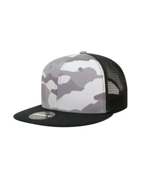 '6 Panel High Profile Structured Camo Trucker'