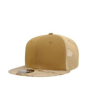 '6 Panel High Profile Structured Camo Trucker'