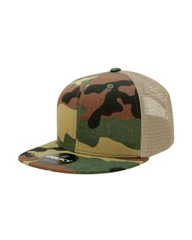 '6 Panel High Profile Structured Camo Trucker'