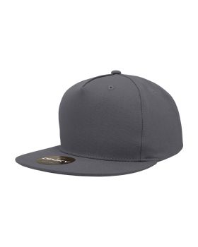 '5 Panel High Profile Structured Cotton Blend Snapback'