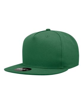 '5 Panel High Profile Structured Cotton Blend Snapback'