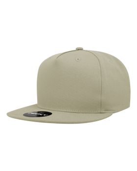 '5 Panel High Profile Structured Cotton Blend Snapback'