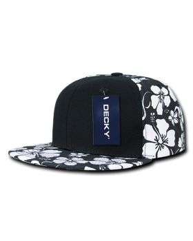 'Solid Front Floral Snapbacks'