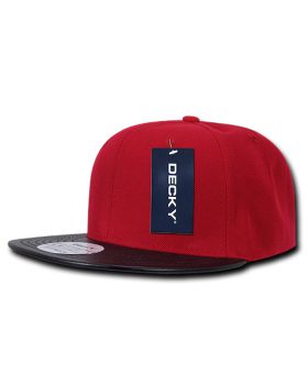 '6 Panel High Profile Structured Vinyl Snapback'