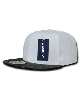 '6 Panel High Profile Structured Vinyl Snapback'
