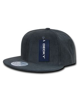 '6 Panel High Profile Structured Corduroy Snapback'
