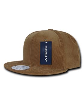 '6 Panel High Profile Structured Corduroy Snapback'