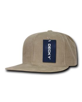 '6 Panel High Profile Structured Corduroy Snapback'