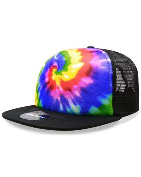 '5 Panel High Profile Structured Tie Dye Trucker'