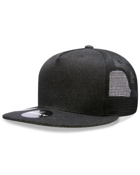 '5 Panel High Profile Structured Denim Trucker'