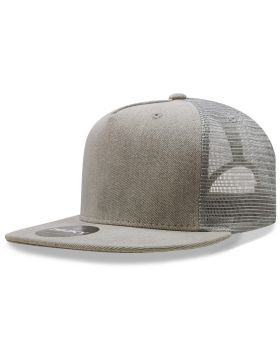 '5 Panel High Profile Structured Denim Trucker'