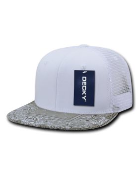 '6 Panel High Profile Structured Bandanna Bill Trucker'