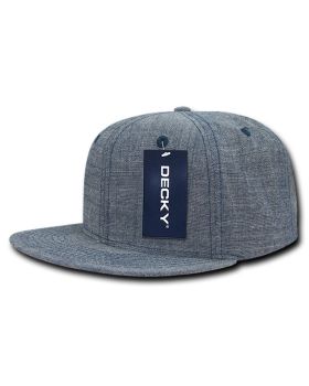 '6 Panel High Profile Structured Denim Snapback'