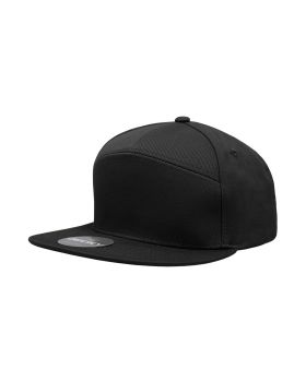 '7 Panel High Profile Structured Cotton Blend Cap'