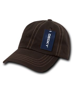'6 Panel Low Profile Relaxed Contra-Stitch Dad Hat'