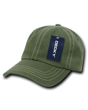 '6 Panel Low Profile Relaxed Contra-Stitch Dad Hat'