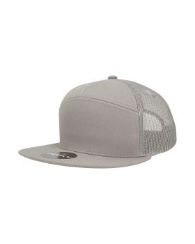 '7 Panel High Profile Structured Cotton Blend Trucker'