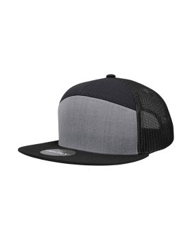 '7 Panel High Profile Structured Cotton Blend Trucker'