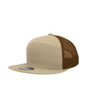 '7 Panel High Profile Structured Cotton Blend Trucker'