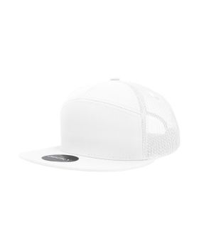 '7 Panel High Profile Structured Cotton Blend Trucker'