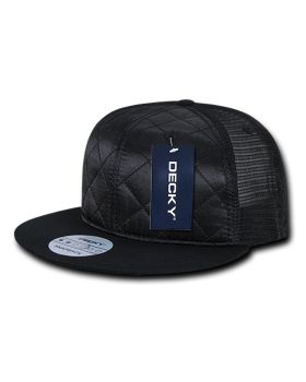 '6 Panel High Profile Structured Quilted Trucker'