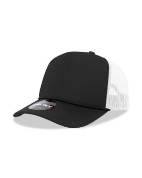 '5 Panel Mid Profile Structured Two Tone Foam Trucker'
