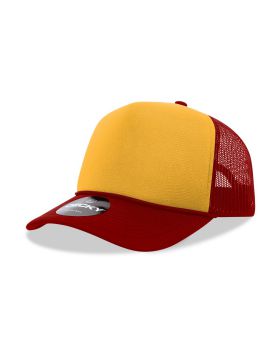 '5 Panel Mid Profile Structured Two Tone Foam Trucker'