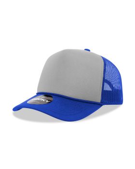 '5 Panel Mid Profile Structured Two Tone Foam Trucker'