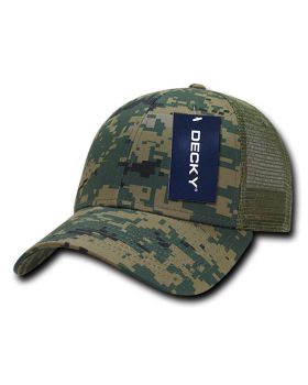 '6 Panel Low Profile Structured Camo Trucker'