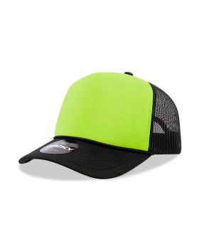 '5 Panel Mid Profile Structured Two Tone Foam Trucker'