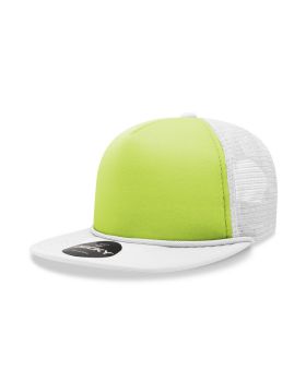 5 Panel High Profile Structured Two Tone Foam Trucker