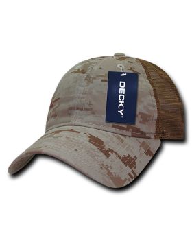 '6 Panel Low Profile Relaxed Camo Trucker'