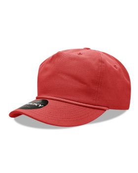 '5 Panel High Profile Relaxed Cotton Rope Hat'