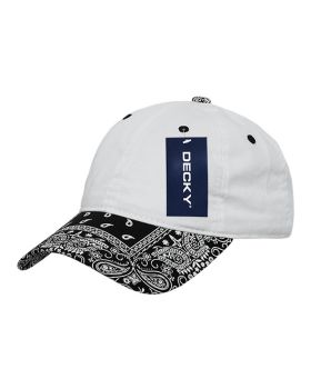 '6 Panel Low Profile Relaxed Bandanna Bill Dad Hat'