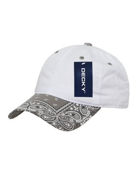 '6 Panel Low Profile Relaxed Bandanna Bill Dad Hat'