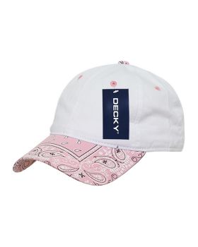 '6 Panel Low Profile Relaxed Bandanna Bill Dad Hat'