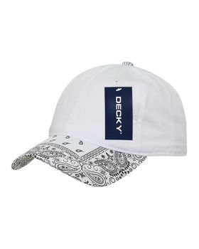 '6 Panel Low Profile Relaxed Bandanna Bill Dad Hat'