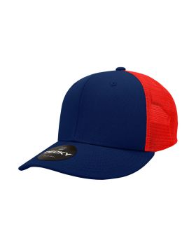 '6 Panel Mid Profile Structured Cotton Trucker'