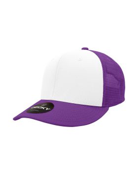 '6 Panel Mid Profile Structured Cotton Trucker'