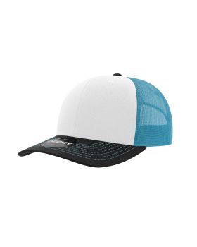 '6 Panel Mid Profile Structured Cotton Blend Trucker'