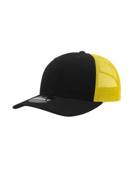 '6 Panel Mid Profile Structured Cotton Blend Trucker'