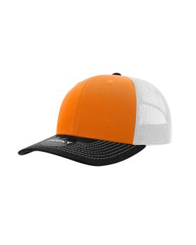 '6 Panel Mid Profile Structured Cotton Blend Trucker'