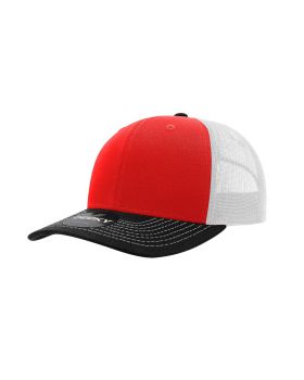 '6 Panel Mid Profile Structured Cotton Blend Trucker'