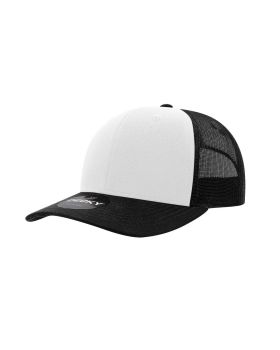 '6 Panel Mid Profile Structured Cotton Blend Trucker'