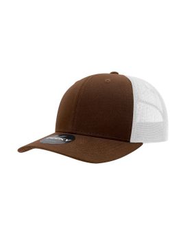 '6 Panel Mid Profile Structured Cotton Blend Trucker'